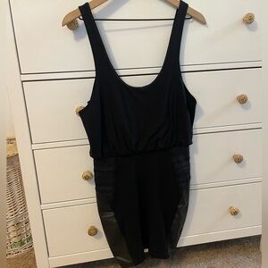 alice +olivia black tank bodycon minidress